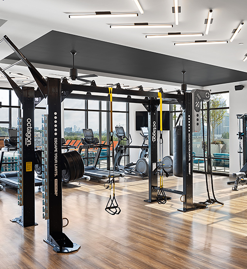 A fitness center