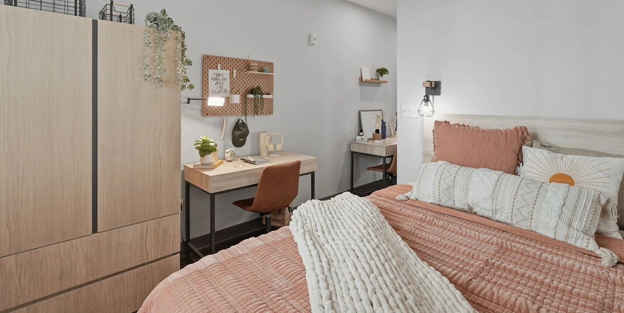 Furnished apartment bedroom