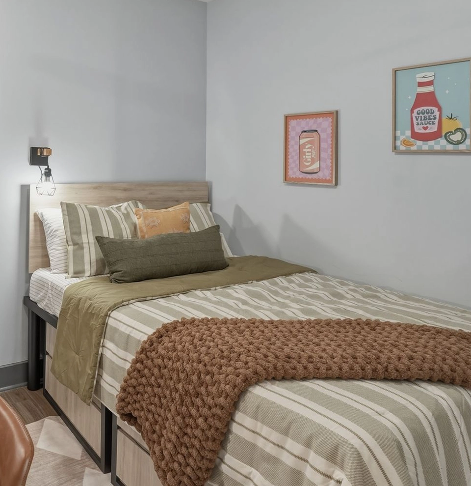 furnished apartment bedroom